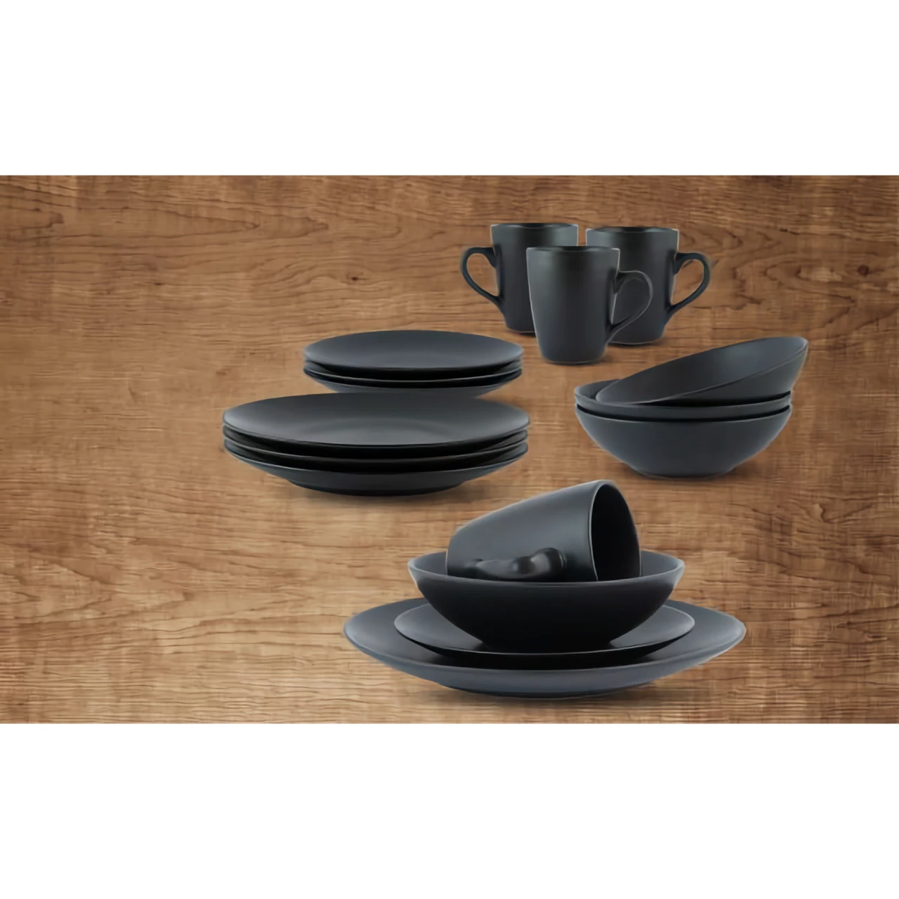 Arte Viva Schiefer črn - 16 delni kombiniran servis