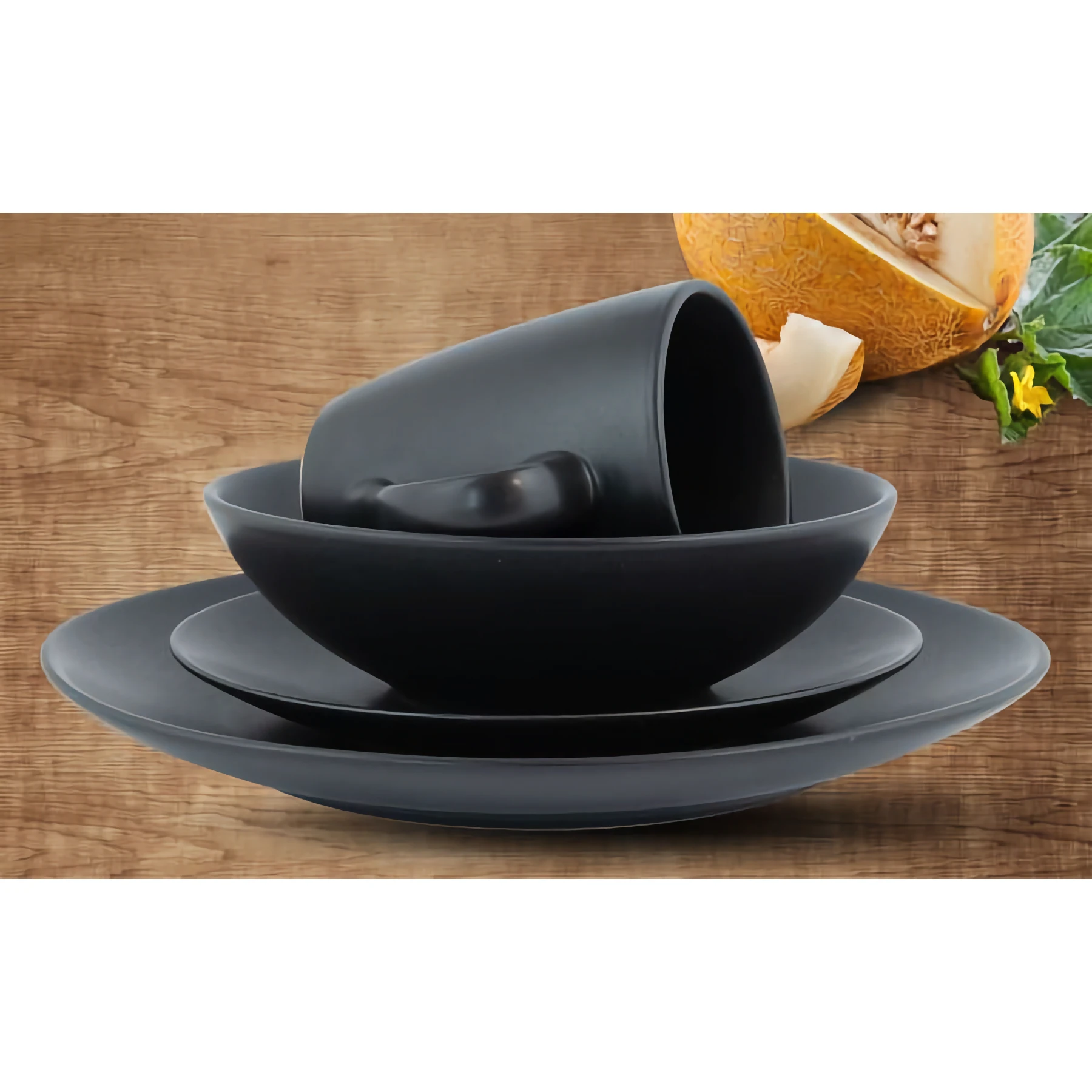 Arte Viva Schiefer črn - 16 delni kombiniran servis