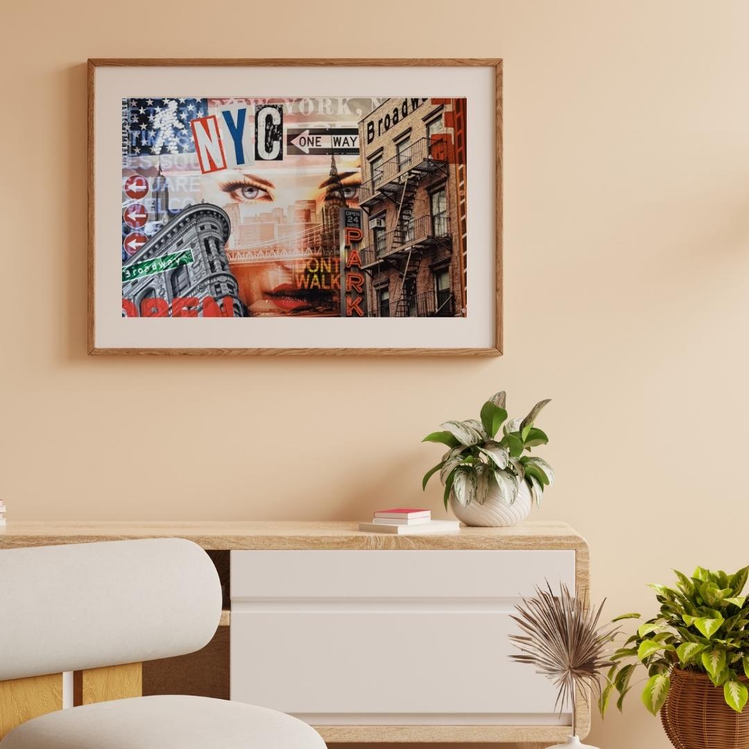 Slika NYC 2 NYC One Way - stenska slika - 92,5 x 65 cm