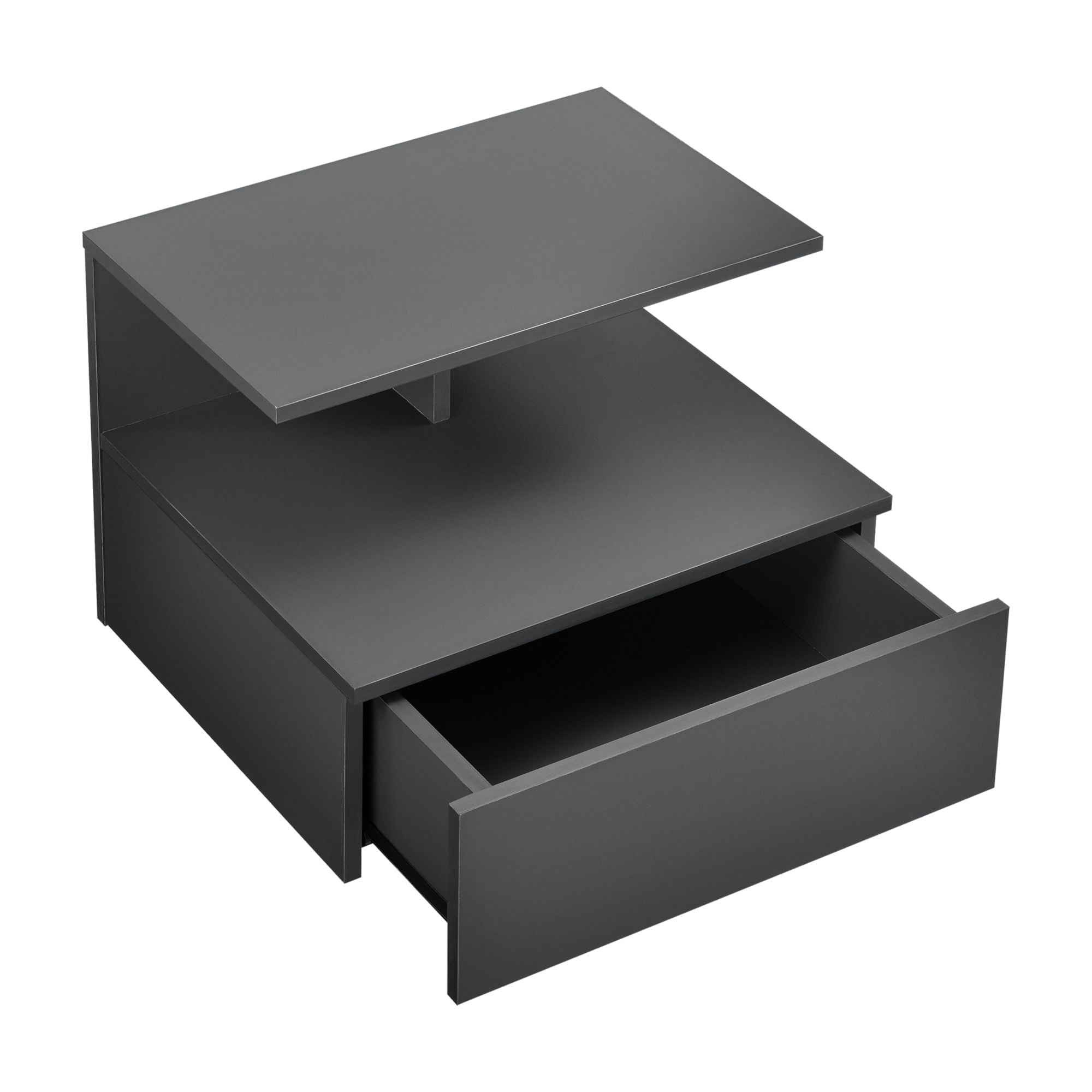 Stenska polica Amberg temno siva