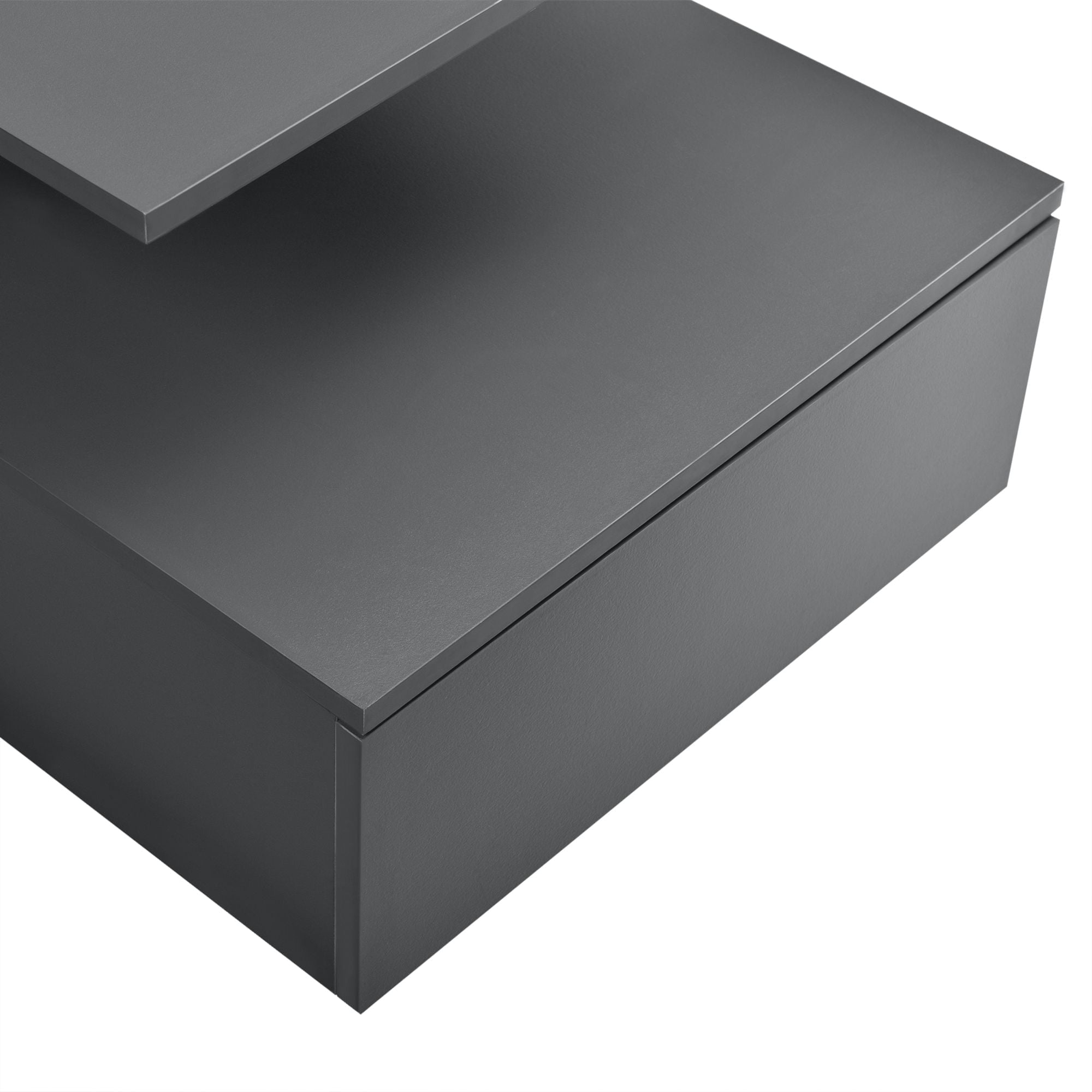 Stenska polica Amberg temno siva