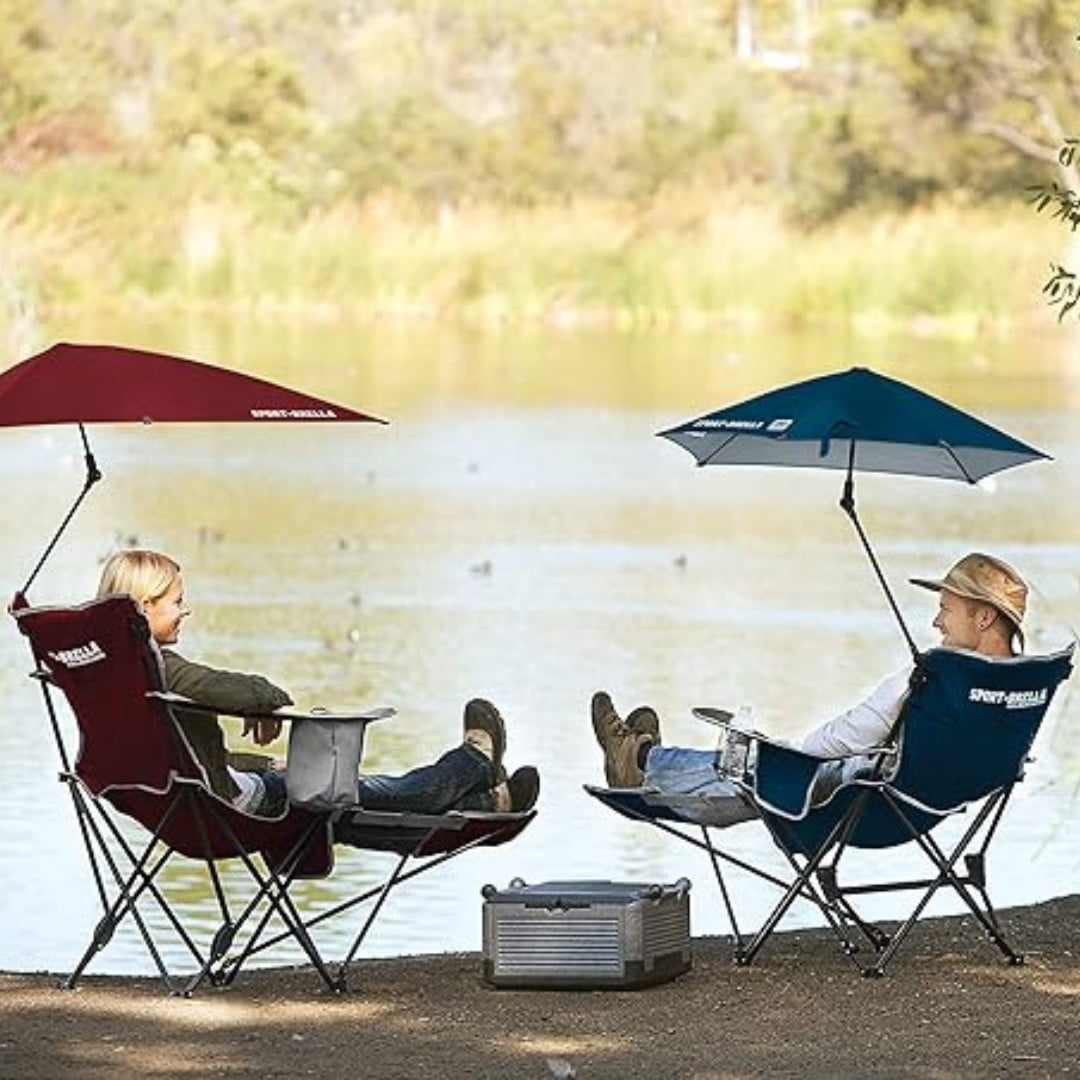 Sport-Brella Naslanjač - z nastavljivim dežnikom in naslonom - UPF 50+ - midnight blue