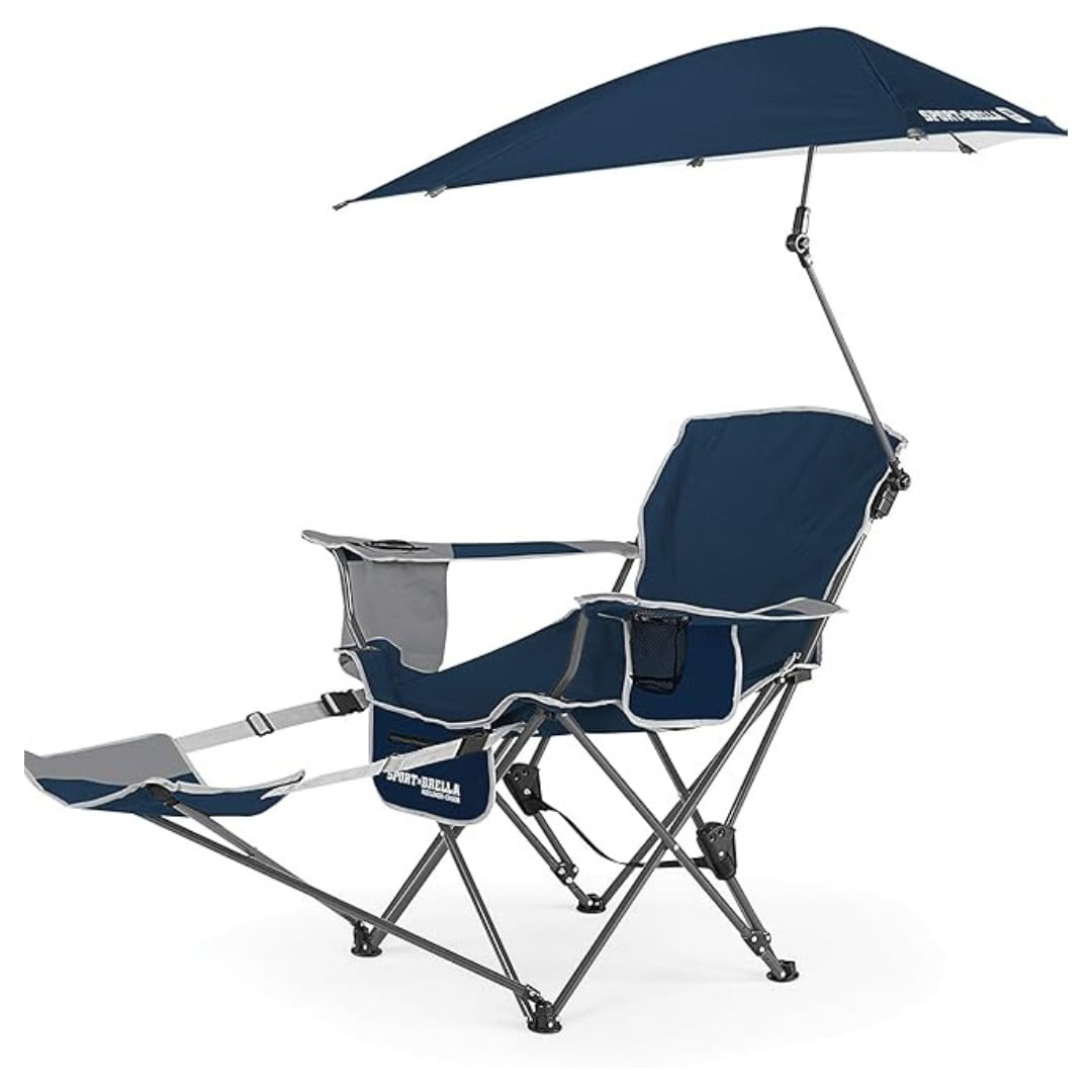 Sport-Brella Naslanjač - z nastavljivim dežnikom in naslonom - UPF 50+ - midnight blue