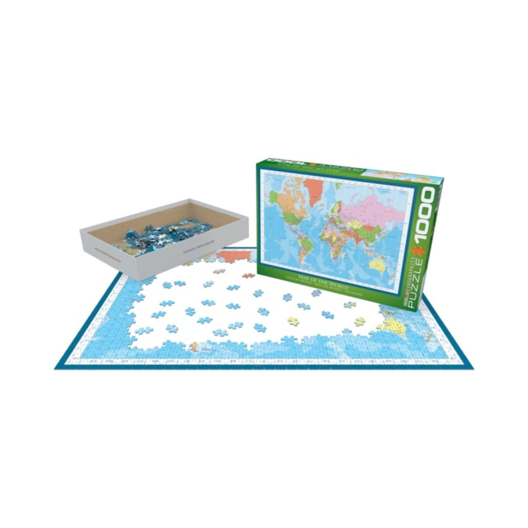 Puzzle Moderni zemljevid sveta - 1.000 kosov