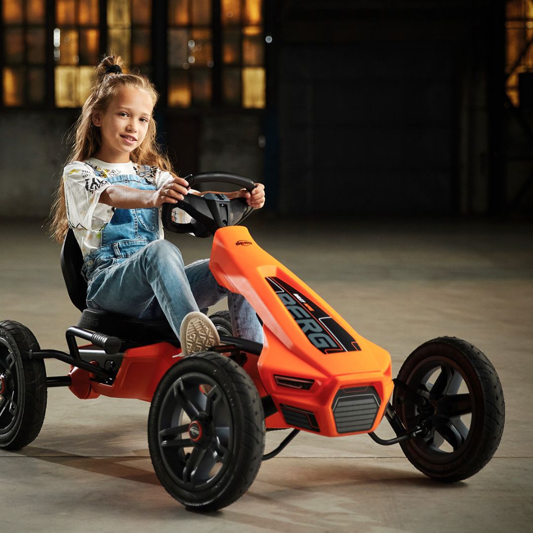 BERG Rally NRG Orange - otroški gokart - 4-12 let - Enostaven in zmogljiv