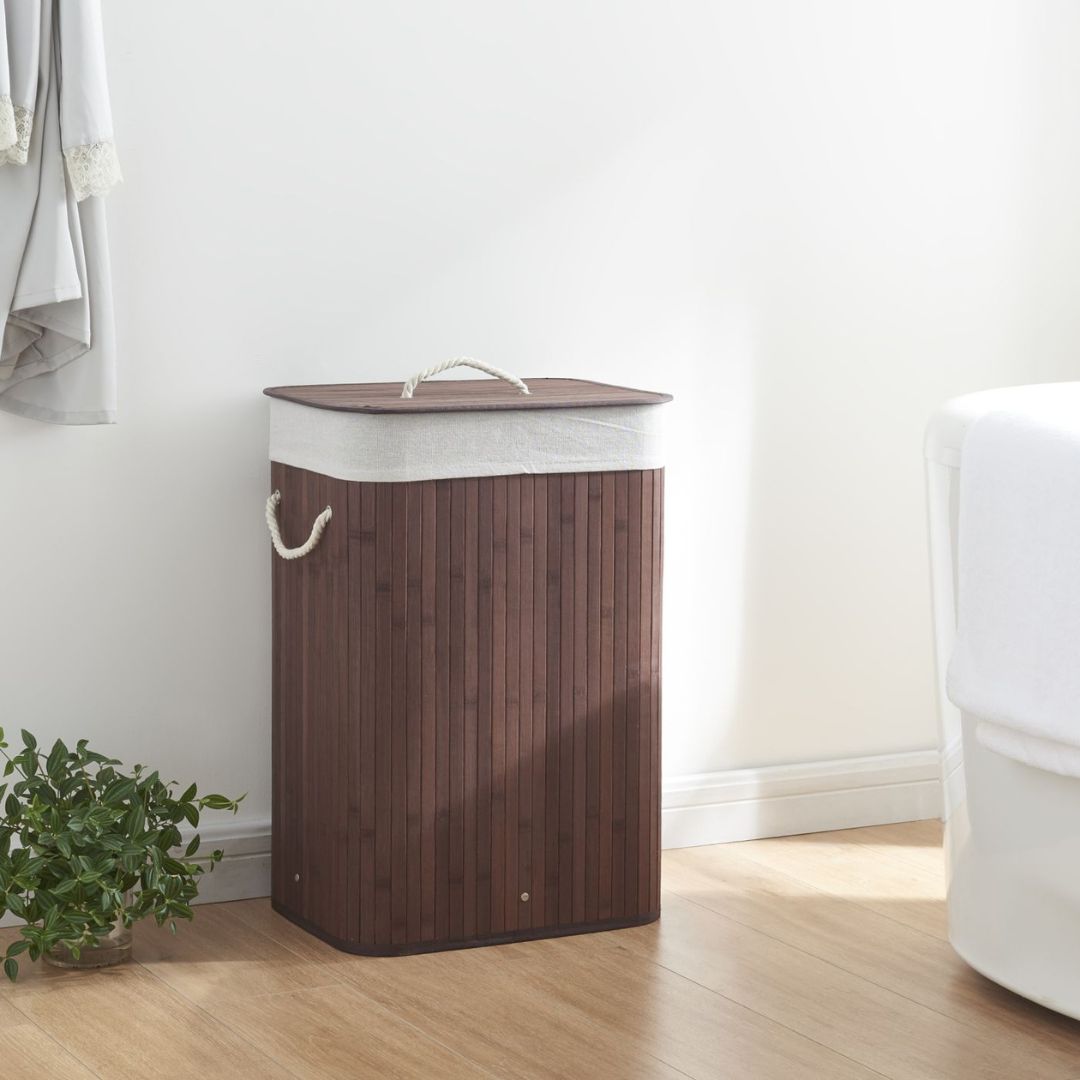 Koš za perilo Salla 72 l - Bambus – Ustvarite red v slogu!