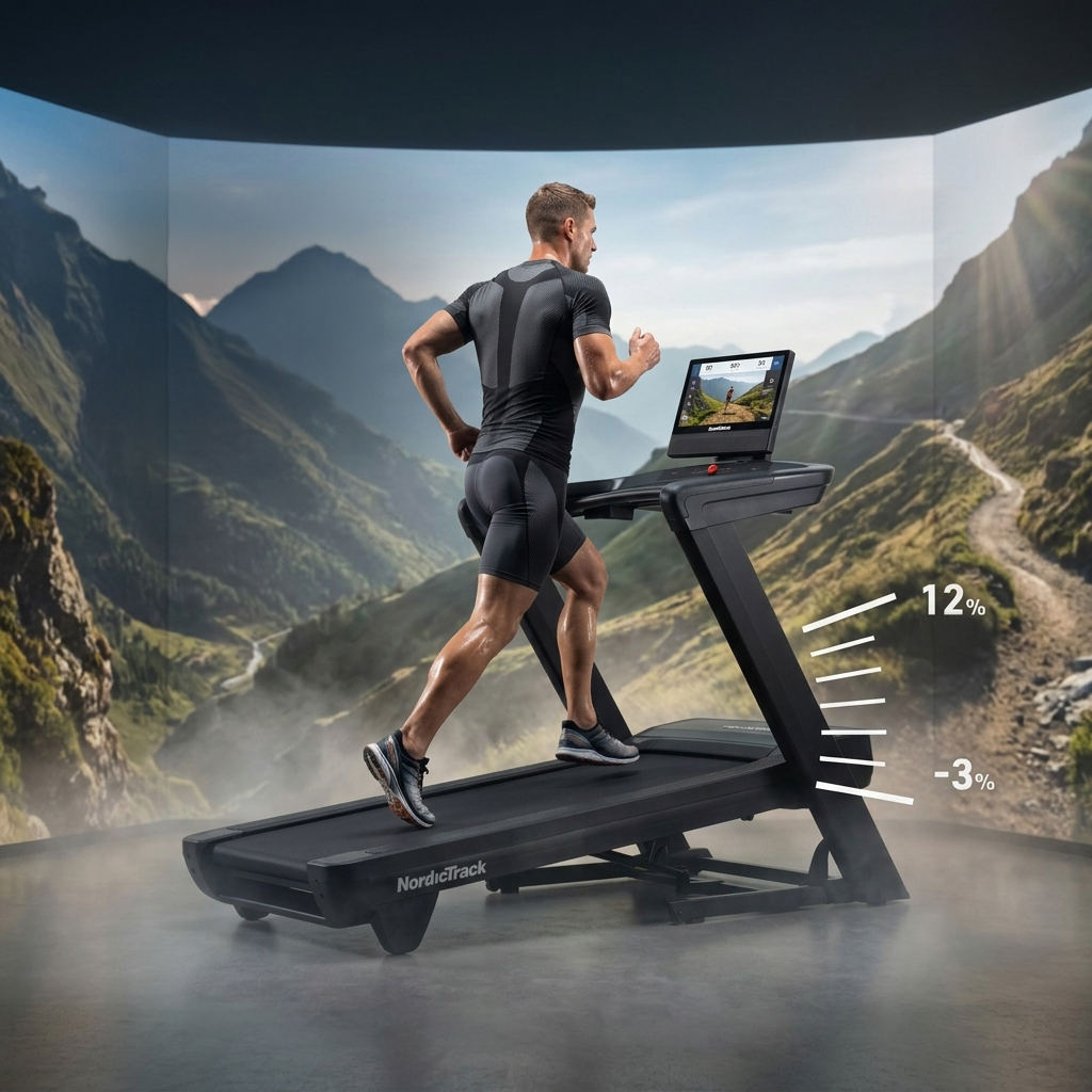 NordicTrack Commercial 1750 tekalna steza z letnim iFIT | 16-palčni vrtljivi HD-zaslon na dotik, Hitrost do 20 km/h, Naklon −3 do 12 % | Vadite po svojem načrtu - slika 2