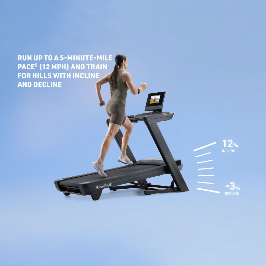 NordicTrack Commercial 1250 tekalna steza | 10-palčni nagibni zaslon na dotik, Hitrost do 20 km/h, Naklon −3 do 12 % | Vadite po svojem načrtu - slika 2