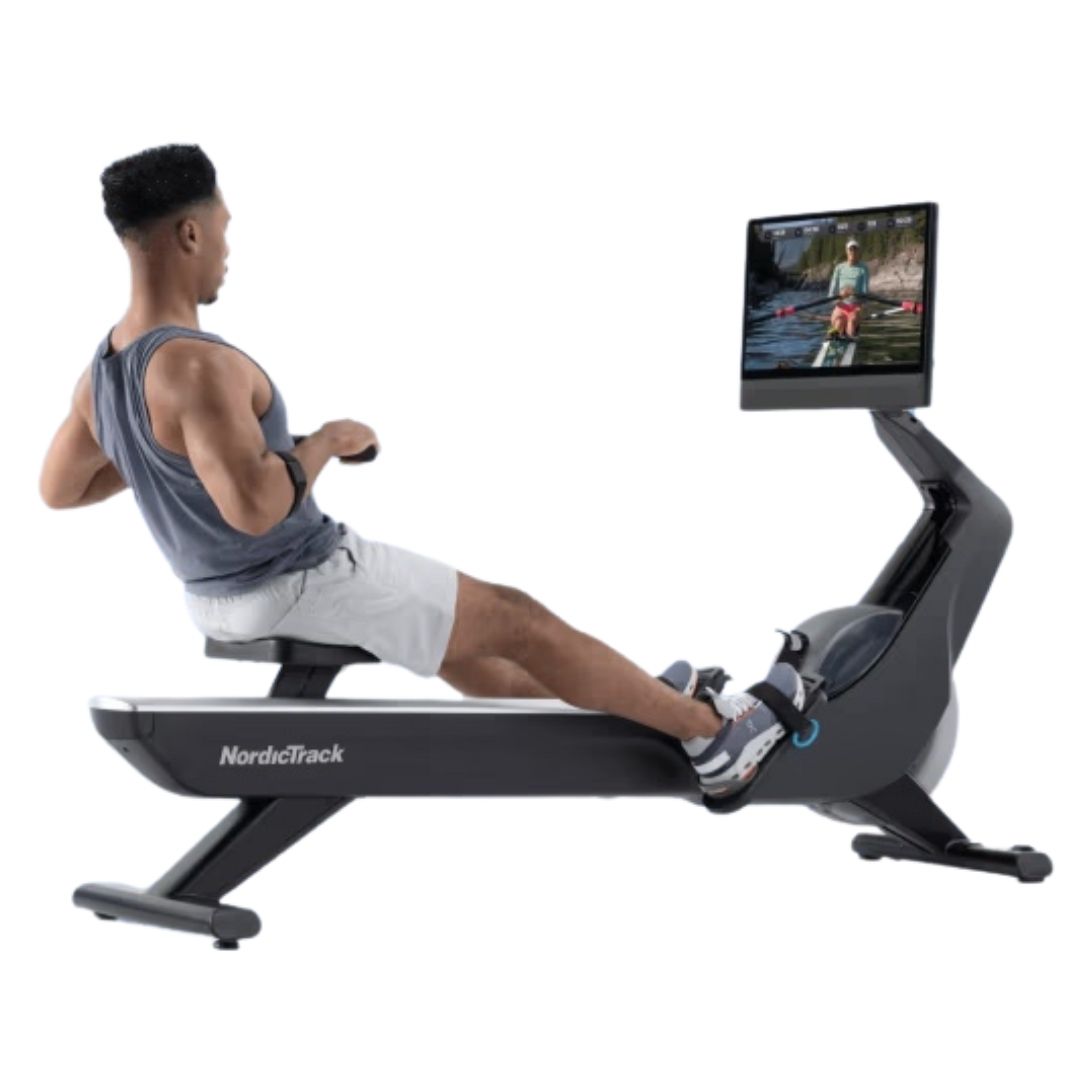 NordicTrack RW900 Rower veslaška naprava | 24-palčni vrtljivi HD-zaslon na dotik, 26 stopenj SMR-upora, Aluminijasto vodilo | Vadite po svojem načrtu - slika 2