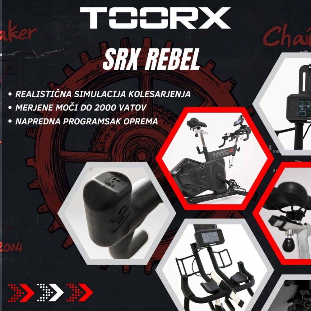 Toorx SRX REBEL pametno sobno dirkalno kolo - do 2000 Vatov - nova definicija svobode in realizma pri notranjem kolesarjenju! - v prihodu