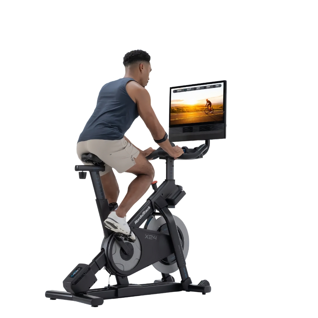 NordicTrack X24 Bike sobno kolo | Naklon od −10 do 20 %, 24-palčni vrtljivi HD-zaslon na dotik, 24 stopenj SMR-upora | Vadite po svojem načrtu - slika 2