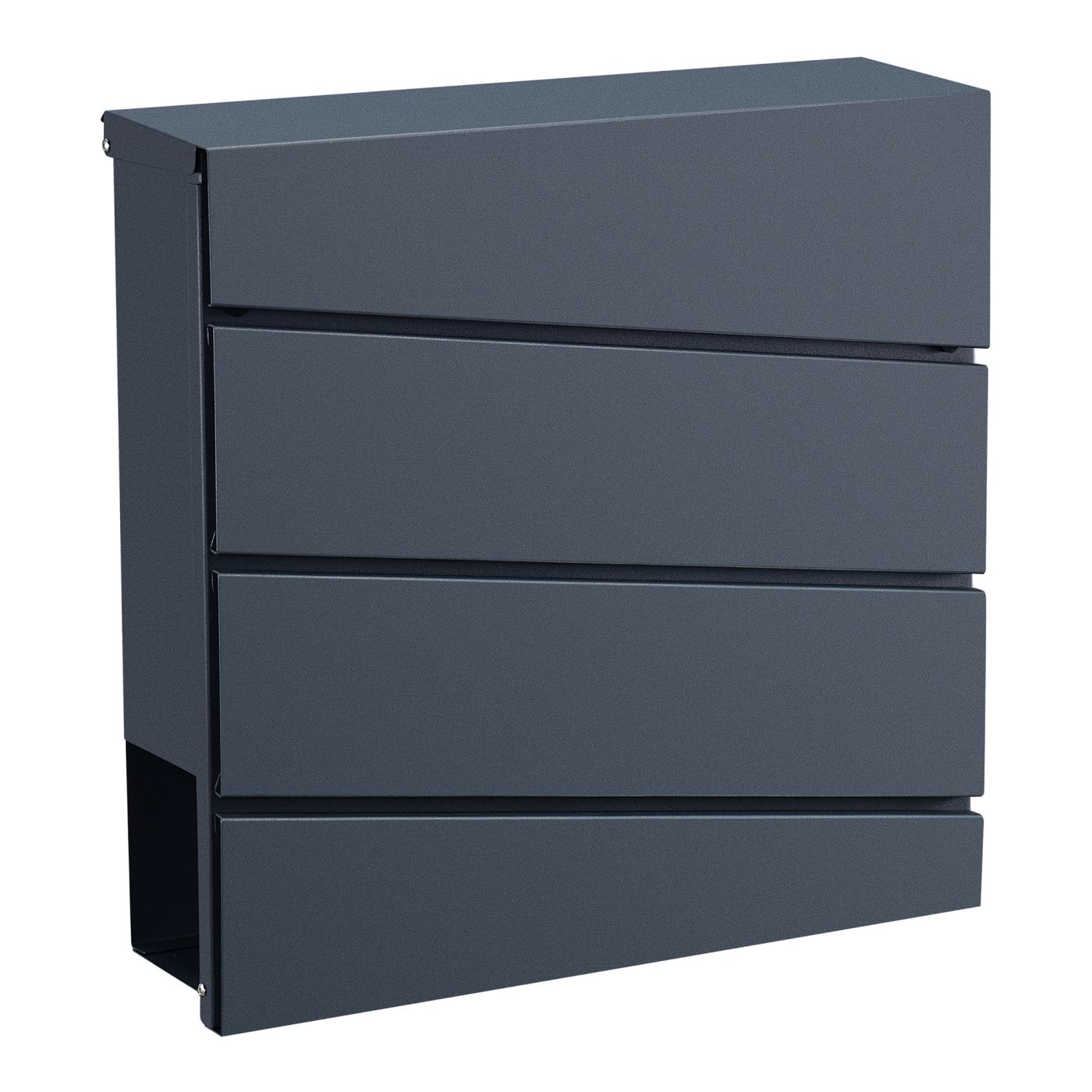 Poštni nabiralnik Achtrup - antracitno siv poštni nabiralnik z časopisno cevjo.