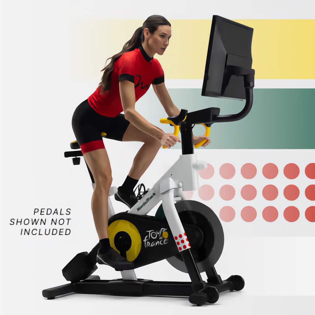 NordicTrack Tour de France Indoor Bike – dirkalno sobno kolo s 24-palčnim HD zaslonom in iFIT tehnologijo za realistično vadbo