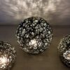 LED Dekorativne Luči Sfera - 4 LED dekorativne luči Sfera – set treh svetlečih krogel v rattan videzu