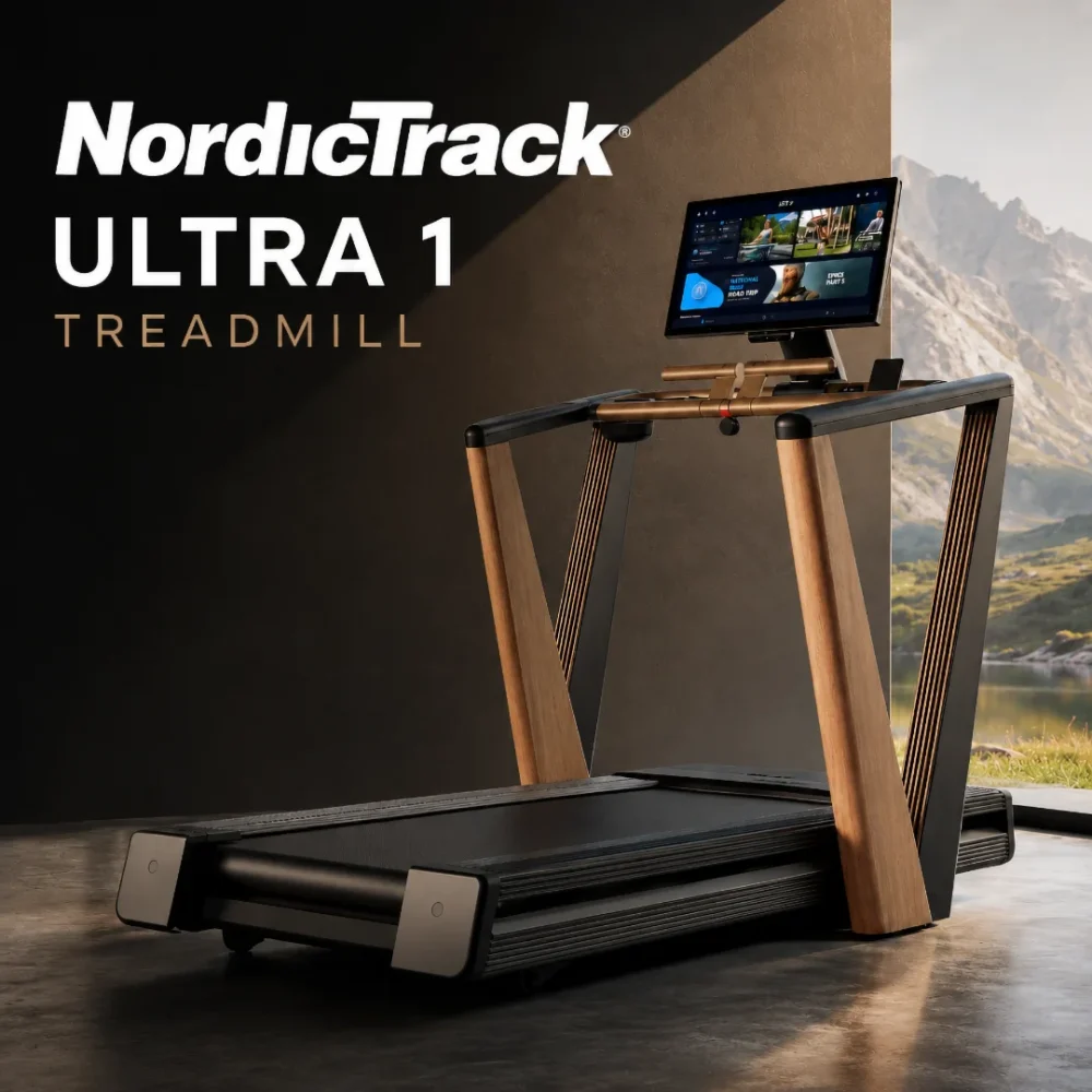 NordicTrack Ultra 1 tekalna steza | Reflex blaženje, 24-palčni vrtljivi HD-zaslon na dotik, Brezkrtačni motor 3,0 CHP | Vadite po svojem načrtu
