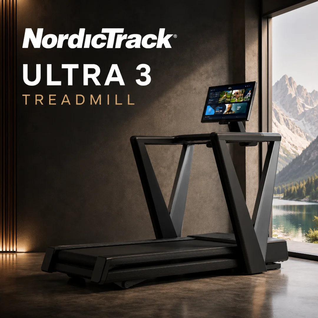 NordicTrack Ultra 3 tekalna steza | 24-palčni vrtljivi HD-zaslon na dotik, Brezkrtačni motor 3,0 CHP, Razpon do 24 km/h | Vadite po svojem načrtu - slika 1